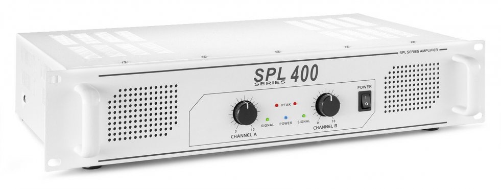 Skytec SPL 400 Amplifier 2X 200W White