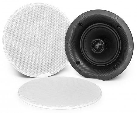 Power Dynamics CSH50 2-Way Ceiling Speaker Set With Amplifier And BT 100W 5.25"