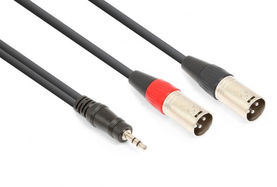 Vonyx CX322-1 kabel 2x XLR (M) - 3.5mm jack stereo (M) 1,5m