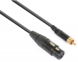 Power Dynamics CX136 kabel XLR (F) - RCA (M) 0,15m