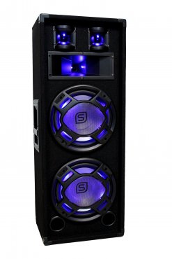 Fenton BS28 Black PA Speaker 2x 8" LED 600W