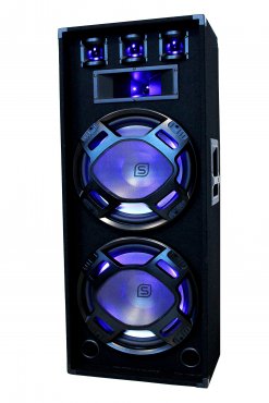 Fenton BS215 Black PA Speaker 2x 15" LED 1000W