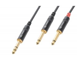 Power Dynamics CX76-3 Cable 6.3 Stereo - 2 x 6.3 Mono 3.0M