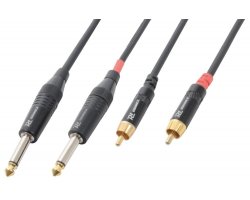 Power Dynamics CX74-3 Cable 2 x 6.3 Mono - 2 X RCA Male 3.0M