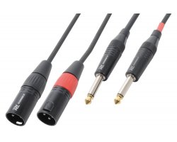 Power Dynamics CX64-6 Cable 2 x XLR Male - 2 x 6.3 Mono 6.0M