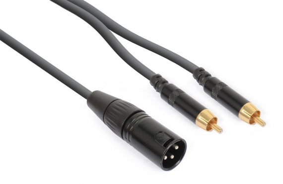 Power Dynamics CX58-1 Cable XLR Male - 2X RCA Male 1.5M