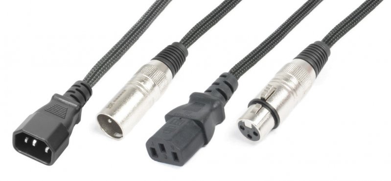 BeamZ Professional CX09-10 Light Combi Cable IEC M - XLR M / IEC F - XLR F 10M