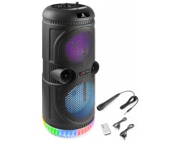 Fenton SPS75 Přenosný LED karaoke reproduktor s baterií, bluetooth a mikrofonem