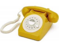 GPO 746 Rotary Phone Mustard