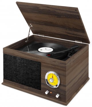 Fenton RP173 Vintage gramofon, tmavé dřevo