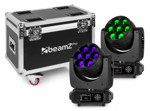 BeamZ Pro MHL740 Moving Head Zoom 7x40W 2pcs FC
