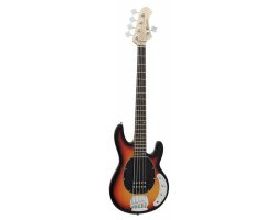 Dimavery MM-501 elektrická pětistrunná baskytara, sunburst