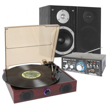 Fenton Complete Set gramofonu s reproboxy, zesilovačem a kabely