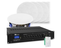 Power Dynamics Zvukový systém s 12x vestavěnými reproduktory NCSP5 a zesilovačem PRM120 s BT