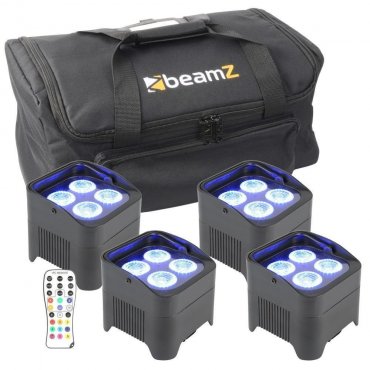 BeamZ BBP94 Set 4x Uplight PAR s přepravní brašnou