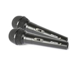 Fenton DM100 Set 2 černých mikrofonů pro karaoke nebo DJ's