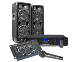 Max MAX26 DJ Set reproboxů se zesilovačem a mixpultem 1200W