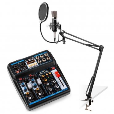 Vonyx CMS400 Podcast Starter Set studiového mikrofonu s ramenem a mixpultem