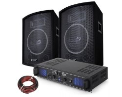 Skytec 500W PA DJ Disco Set reproboxů a zesilovače
