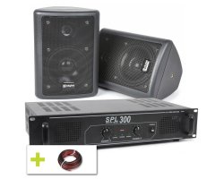 Skytec Domácí zvukový systém 150W Set reproduktorů a zesilovače, barva černá