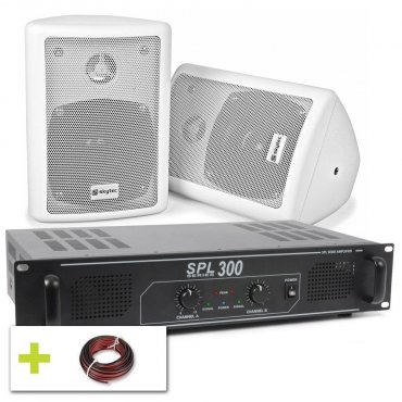 Skytec Domácí zvukový systém 150W Set reproduktorů a zesilovače, barva bílá