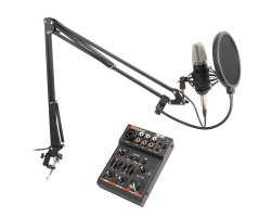 Vonyx Podcast Set studiového mikrofonu a mixpultu