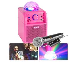 Vonyx SBS50P Bateriová karaoke BT sada s bezdrátovým mikrofonem a světelným efektem
