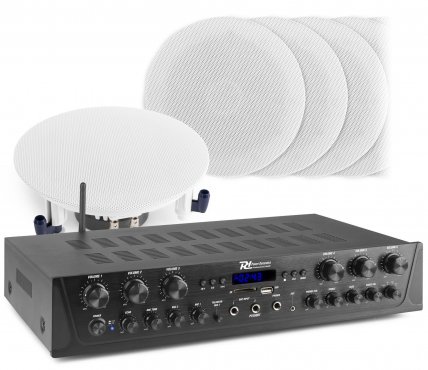 Power Dynamics PV260BT 6 Zónový stereo zvukový systém s BT a 12 stropními reproduktory