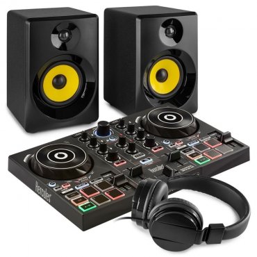 Hercules DJControl Inpulse 200 DJ Set s reproduktory a sluchátky - černý