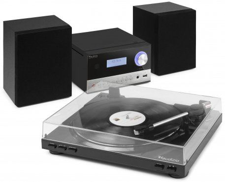 Audizio Arles DAB stereo set s gramofonem, CD, Bluetooth, mp3 a FM rádiem