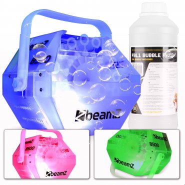 BeamZ Výrobník bublin B500LED včetně 1 litru bublinkové kapaliny