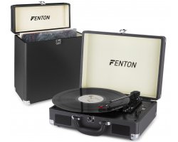 Fenton RP115C Gramofon s Bluetooth a kufrem na vinylové desky - Barva černá