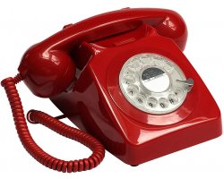 GPO 746 Rotary Phone Red