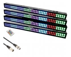 BeamZ LED Bar Set s 4x LCB803 RGB LED Bar a 3 DMX kabely
