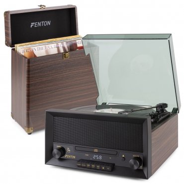 Fenton RP135W Gramofon s Bluetooth, MP3 / CD přehrávačem a kufrem na desky