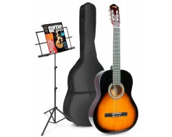 MAX SoloArt Klasická akustická kytara se stojanem na noty - Barva Sunburst