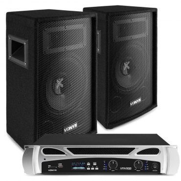 Vonyx DJ 300W Set 2ks reproboxů SL8 a zesilovače s Bluetooth VPA300