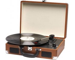 Fenton RP115F Retro gramofon s reproduktory a Bluetooth, hnědý