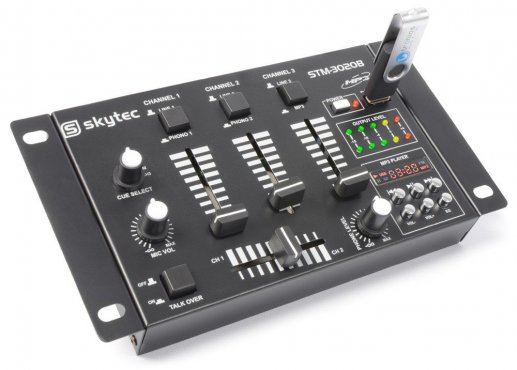 Skytec STM-3020B 6-Kanálový mixážní pult USB/MP3 - černá