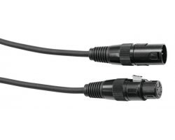 Eurolite DMX kabel XLR 5pin, 10m délka, černý