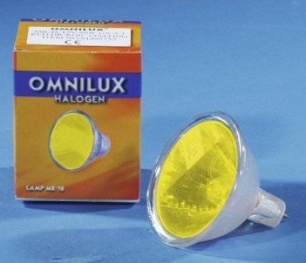 Omnilux 12V/50W MR-16 GX-5.3, SP 12 žlutá