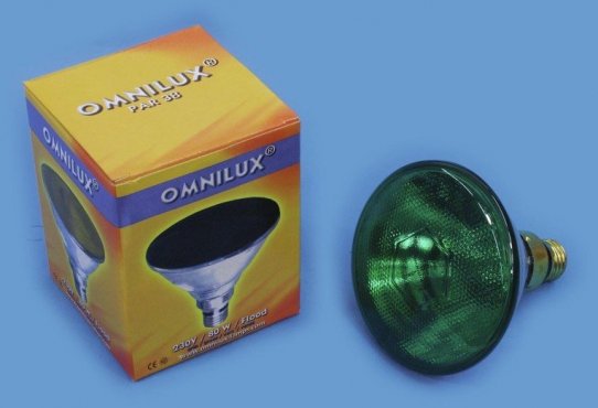 Omnilux PAR 38 230V/80W FL E27 zelená