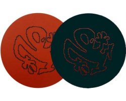 Zomo 2x Slipmats Plasticman Silhouette Red & Black