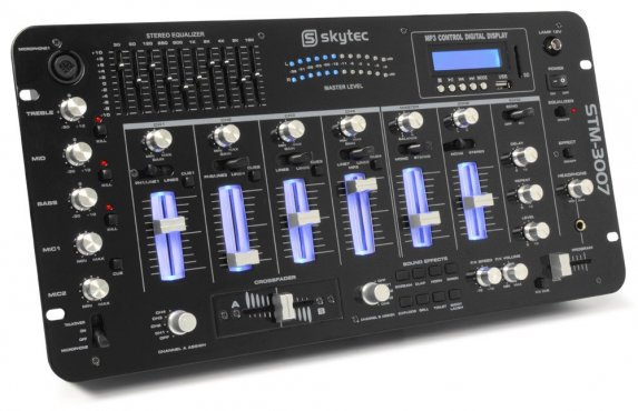 Skytec STM-3007 19" 6-Channel Mixer SD/USB/MP3/LED/BT