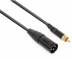 Power Dynamics CX132 kabel XLR (M) - RCA (M) 0,15m