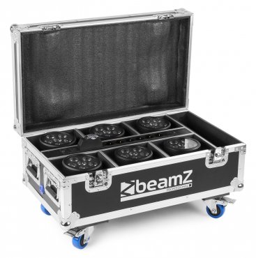 BeamZ FCC66 Flightcase s nabíjením pro 6x BBP66 Uplights