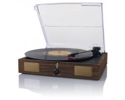 Fenton RP106DW Retro gramofon s reproduktory, tmavé dřevo