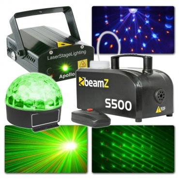 BeamZ Laser Disco Set (jelly ball, laser a výrobník mlhy)