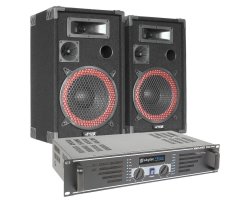 Skytec Complete 500W PA DJ Set reproboxů a zesilovače
