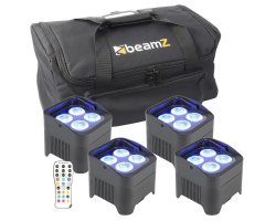 BeamZ BBP94 Set 4x Uplight PAR s přepravní brašnou
